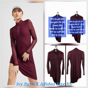 Beyoncé Ivy Park x Adidas Asymmetrical Bodycon Dress Size XS